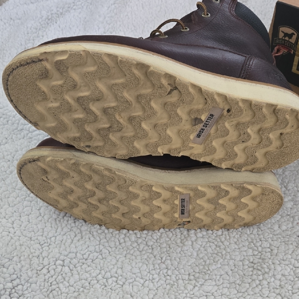 Irish Setter Men's Dark Brown Leather Ashby Soft Toe Boots. Size 9.5 W - Picture 9 of 10